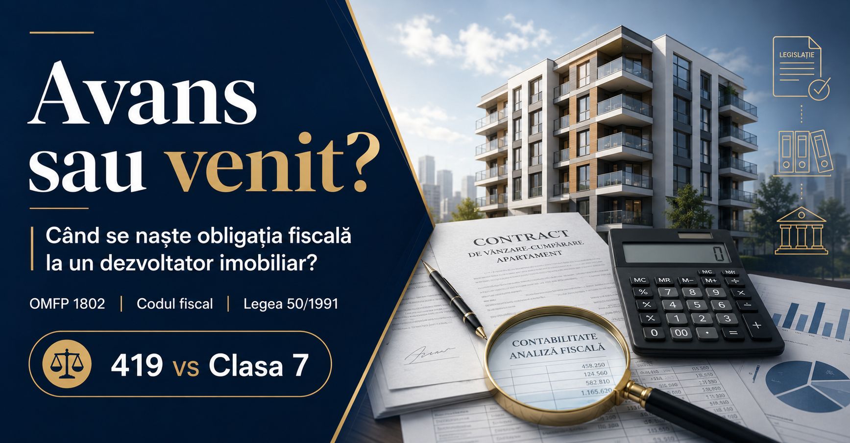 Când devine avansul venit la un dezvoltator imobiliar?